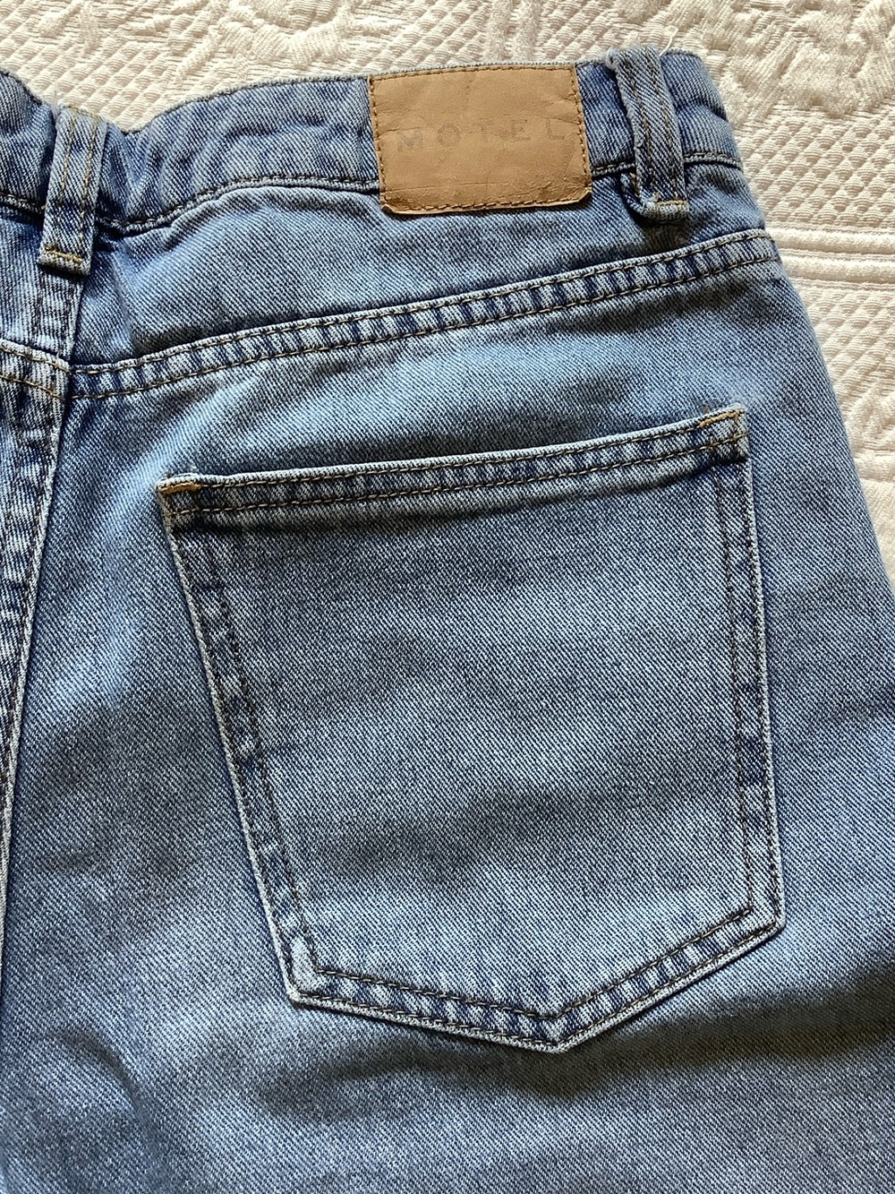 Motel Rocks Light Blue Straight Leg Jeans - Picture 9 of 13